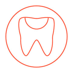 Image showing Tooth decay line icon.