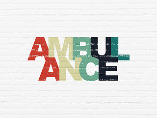 Image showing Health concept: Ambulance on wall background