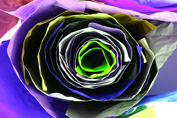 Image showing crumpled color papers background