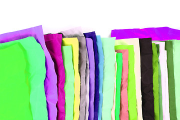 Image showing crumpled color papers background