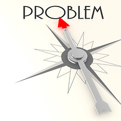 Image showing Compass with problem word