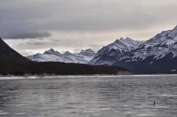 Image showing Rocky Mountains in Winter Canada