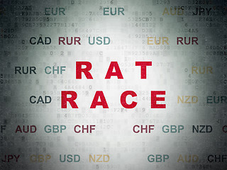 Image showing Finance concept: Rat Race on Digital Paper background