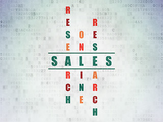 Image showing Marketing concept: Sales in Crossword Puzzle