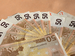 Image showing Fifty Euro notes