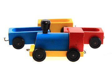 Image showing old wooden train toy