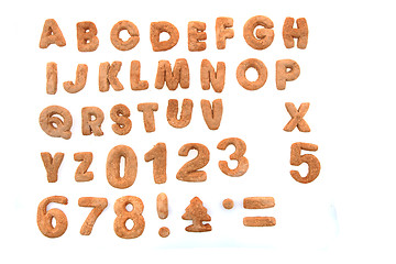 Image showing ginger bread alphabet