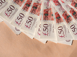 Image showing Fifty Pound notes