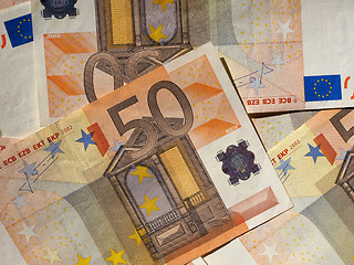 Image showing Fifty Euro notes