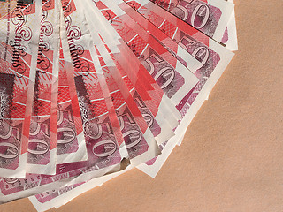 Image showing Fifty Pound notes