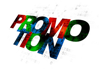 Image showing Marketing concept: Promotion on Digital background