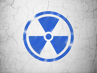 Image showing Science concept: Radiation on wall background