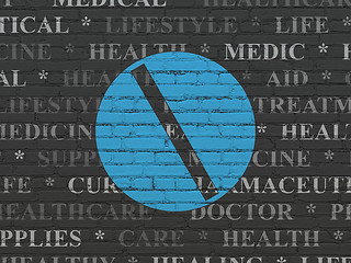 Image showing Medicine concept: Pill on wall background