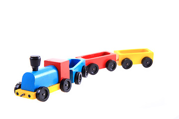 Image showing old wooden train toy