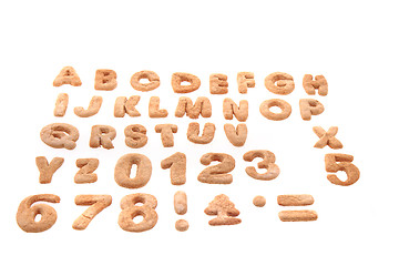 Image showing ginger bread alphabet