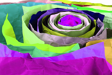 Image showing crumpled color papers background