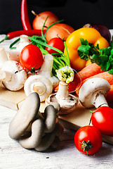 Image showing Harvest fresh mushrooms