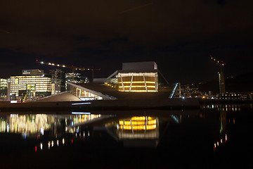 Image showing Oslo Opera by night