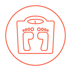 Image showing Weighing scale line icon.