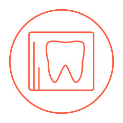 Image showing X-ray of tooth line icon.