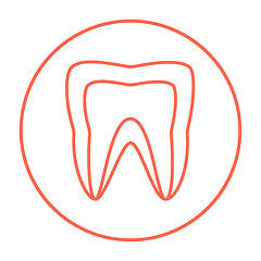 Image showing Molar tooth line icon.