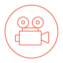 Image showing Video camera line icon.