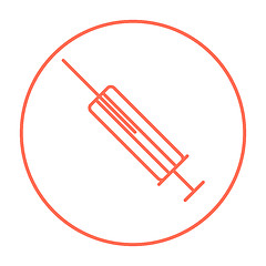 Image showing Syringe line icon.