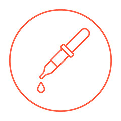 Image showing Pipette line icon.