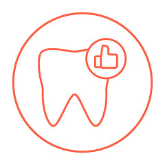 Image showing Healthy tooth line icon.