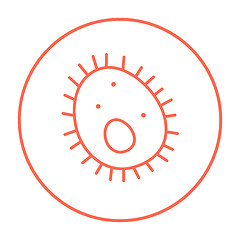 Image showing Bacteria line icon.