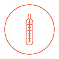 Image showing Medical thermometer line icon.