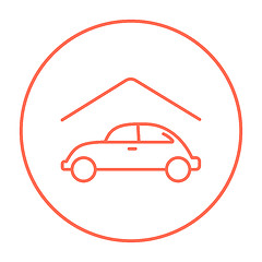 Image showing Car garage line icon.