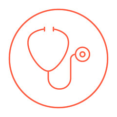 Image showing Stethoscope line icon.