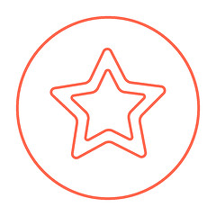 Image showing Rating star line icon.