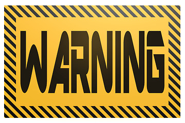 Image showing Banner with warning word