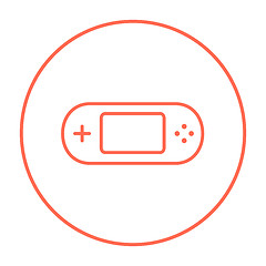 Image showing Game console gadget line icon.