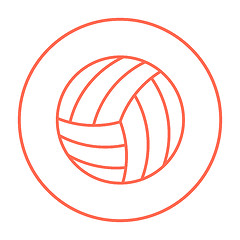 Image showing Volleyball ball line icon.