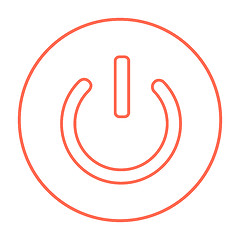 Image showing Power button line icon.