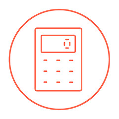 Image showing Calculator line icon.