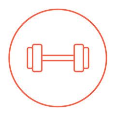 Image showing Dumbbell line icon.