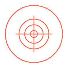 Image showing Shooting target line icon.