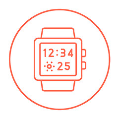 Image showing Smartwatch line icon.