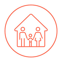 Image showing Family house line icon.