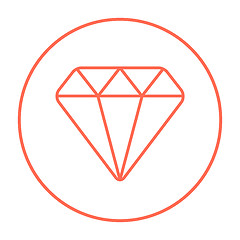 Image showing Diamond line icon.