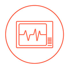 Image showing Heart monitor line icon.