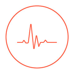 Image showing Hheart beat cardiogram line icon.