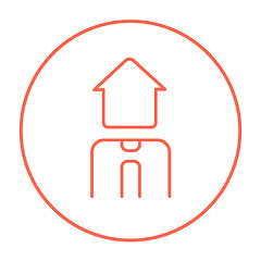 Image showing Real estate agent line icon.