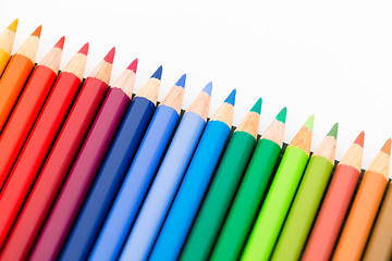 Image showing Colour pencils isolated on white