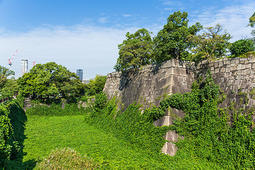 Image showing Osaka castle wall