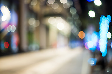 Image showing City lights abstract bokeh at street